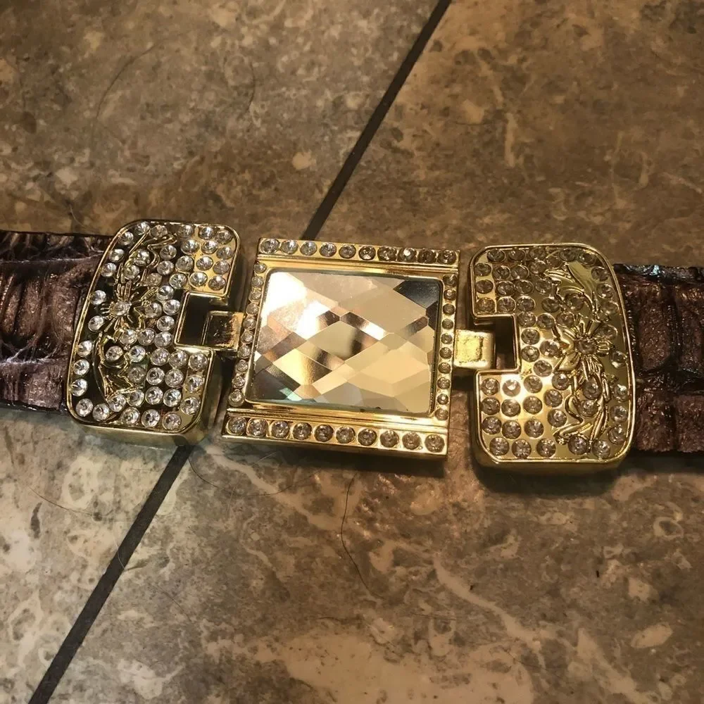 Los Altos boots alligator bling belt